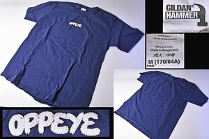 oppeye ビーズアート ★ 半袖 Tシャツ ★ ポパイ風デザイン ★ Mサイズ ネイビー ★ GILDAN ボディー ★