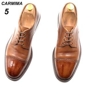 即決 CARMINA カルミナ 23cm 5 748 メンズ レザーシューズ ストレートチップ 外羽根 茶 ブラウン 革靴 皮靴 ビジネスシューズ