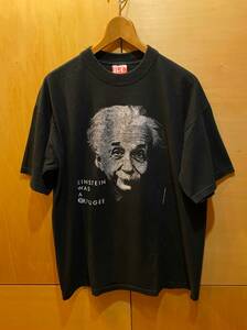 アインシュタイン 難民 Tシャツ ビンテージ 古着 メンズ L ヨーロピアンスタイル