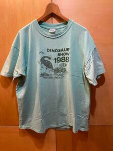 Dinosaur Show Tシャツ 古着 USA製 XL ビンテージ モーターサイクル サイドカー NY ダイナソー 80s