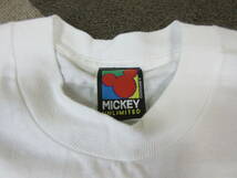 90s ミッキーマウス ビッグサイズ Tシャツ XL 白 シングルステッチ ドミニカ製 MICKEY UNLIMITED ビンテージ オールド ディズニー_画像3