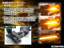 ホンダ CR-V RW2 流れる ウインカー シーケンシャル LED サイドマーカー ドアミラー クリア ファイバー 流星 純正交換_画像3