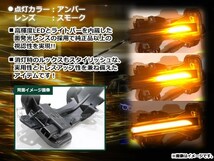 ホンダ CR-V RW1 流れる ウインカー シーケンシャル LED サイドマーカー ドアミラー スモーク ファイバー 流星 純正交換_画像3