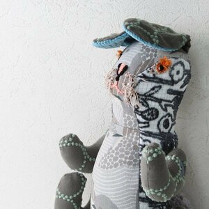  beautiful goods mina perhonen × Nathalie Lete mina perhonen nata Lee rete collaboration Animal dolls POMPON soft toy / blue [2400012806146]