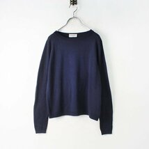 JOHN SMEDLEY ジョンスメドレー メリノウール ニットプルオーバー S/ネイビー【2400012817814】_画像1