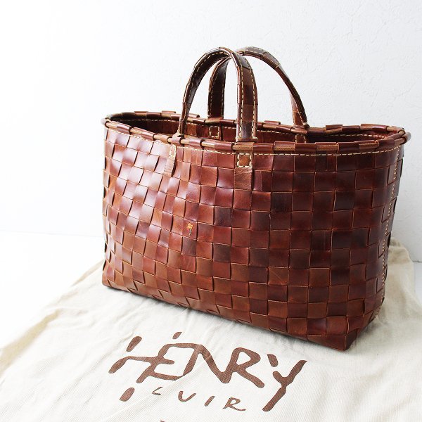 HENRY CUIR アンリークイール EUCALIPTUS トートバッグ 赤 www