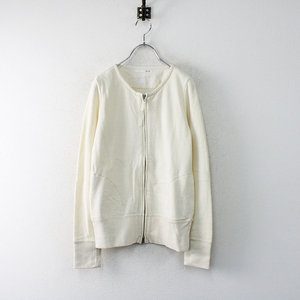 n100en one hand red cashmere reverse side wool Zip up no color sweat blouson 34/ ivory [2400012598928]