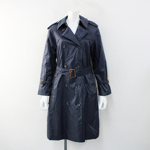 GRENFELL Glenn feru nylon trench coat 34/- navy Britain made [2400012403185]