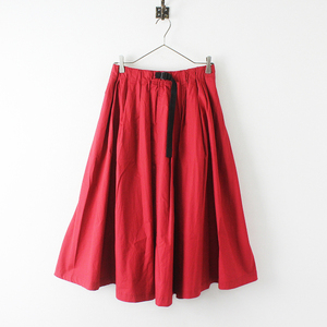 2018SS marble SUD マーブルシュッド TYPEWRITER CLOTH WAVING BELL SKIRT ウェービングベルスカート/レッド赤【2400012430914】