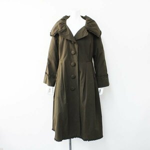 PINK HOUSE Pink House frill piping flair long coat 3(M)/- khaki [2400012165748]