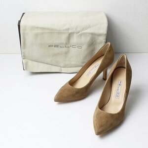 PELLICO ペリーコ ANDREA スウェード ポインテッドトゥパンプス 36.5/-キャメル 23.5cm【2400012110670】