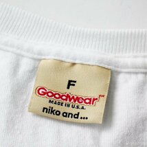 Goodwear グッドウェア niko and… ニコアンド オーバーサイズ ロングTシャツ F/ホワイト【2400012879485】_画像6