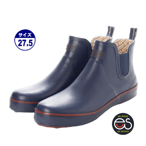 * new goods * popular *[20088-NAVY-27.5] rubber rain boots side-gore . sweat . lining ventilation insole . rain combined use man and woman use (22.5~29.0)