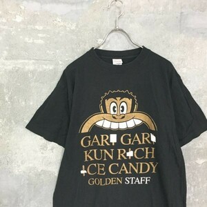 ■激レア！ スタッフTシャツ■ガリガリ君ゴールデンリッチキャンディ Tシャツ 半袖 ブラック サイズ L 　メンズ 　ｃ369k16