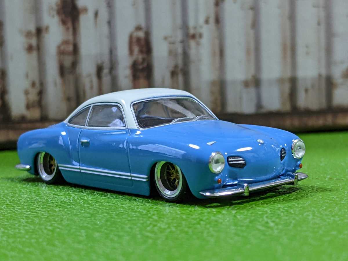 限定製作 旭玩具フォルクスワーゲン カルマンギア青 動作不良tinブリキ