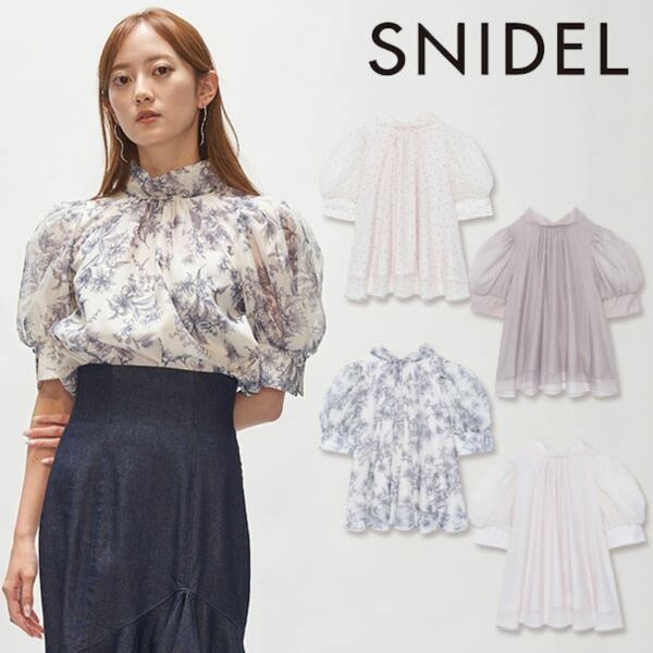 SNIDEL Sustainableオーガンシースルーブラウス