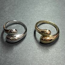 ドロップリング　指輪　雫型　シルバー925　ゴールド、シルバー　シンプル　ニュアンス　韓国　アクセサリー　新品_画像6