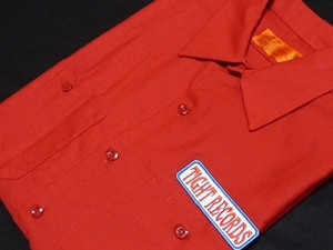 美品RED KAPレッドキャップ半袖65/35カスタムワークシャツM(L)レッド&#34;TightRecords&#34;