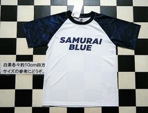 バンダイ 日本代表 半袖 Ｔシャツ 150cm 白青 れ0911　サムライブルー_画像1