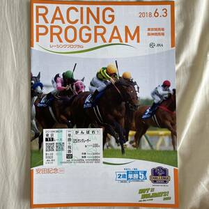 ★JRA馬券★2018年安田記念 サングレーザー単勝+複勝がんばれ馬券[現地購入] レーシングプログラム付き