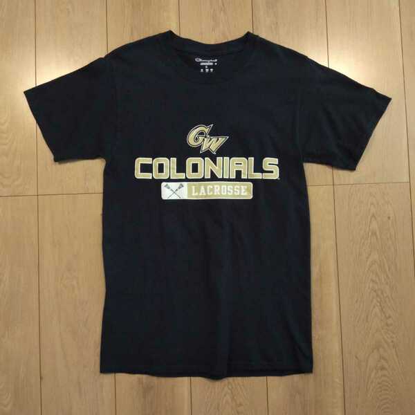 USA古着卸 Sサイズ Champion チャンピオン colonials lacrosse プリント Tシャツ