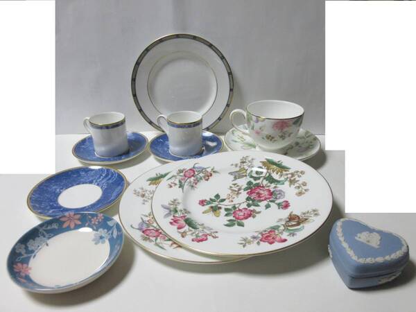12点 ウェッジウッド サムライ カンタータ スイートプラム ジャスパー メドウフラワー チャーンウッド Wedgwood 半端物
