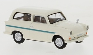 1/87 トラバント ステーションワゴン 白 ホワイト Brekina Trabant P 50 station wagon white blue 1960 1:87 梱包サイズ60