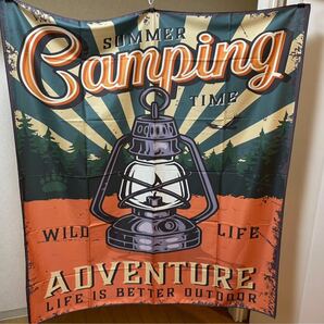 【キャンプ】タペストリー ランタン柄