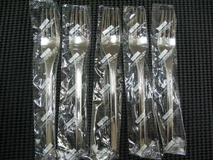 Saks* Fork 5ps.@*18-10 stainless steel * unused storage goods 