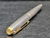 PARKER パーカー万年筆 14K スターリングシルバー STERLING アメリカ製 XF 格子柄 文房具 筆記用具_画像6