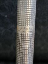 PARKER パーカー万年筆 14K スターリングシルバー STERLING アメリカ製 XF 格子柄 文房具 筆記用具_画像5