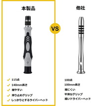 精密ドライバーセット 115 in 1 98種ビッド 特殊ドライバー 滑り止めハンドル 磁気ネジ回し メガネ スマホ パソコン Switch修理 sl772_画像6