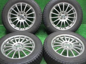 中古 ホイールタイヤ 4本 225/60R17 2017年製 7分山 ブリヂストン エコフォルム SE12 スタッドレス タイヤ ブリヂストン DM-V2