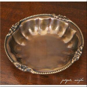  brass brass eva blast re- round plate tray antique style accessory display patamin store furniture 