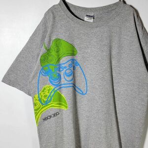 【レア】XBOX 360 Microsoft マイクロソフト Tシャツ グレー Lサイズ ゲーム 匿名配送