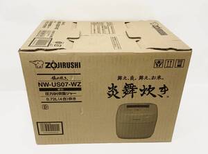 未使用品 象印(ZOJIRUSHI)/NW-US07-WZ 2021年製 炎舞炊き 圧力IH炊飯ジャー 炊飯器 4合炊き 絹白 現行モデル