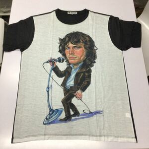 Art hand Auction DBR5C. バンドイラストTシャツ XLサイズ Jim Morrison ジムモリソン The doorsドアーズ 似顔絵, 半袖, XLサイズ以上, その他