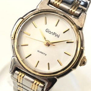 ●GionPini　クオーツ　レディース　腕時計　ゴールド　コンビ　SSベルト