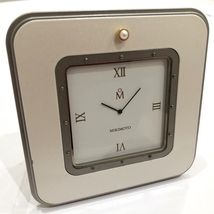 ●MIKIMOTO ミキモト クオーツ パール付き 置き時計 電池新品/T10001_画像3