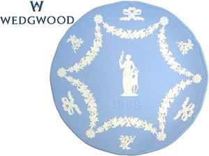 ●本物 WEDGWOOD ウェッジウッド ブルー ジャスパー 1998年 イヤープレート 約18.5cm
