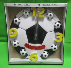 サッカーファン必見！　サッカーボール　壁掛け時計　未開封に付き動作確認不明　時計　アナログ