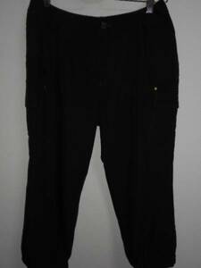 after all after all 2 tuck cropped pants M black absolute size W72cm