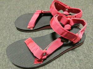 Неиспользованные ★ Sandals Teva Оригинальные универсальные сандалии на открытом воздухе 24㎝ розовая система