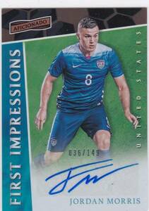 Jordan Morris 16-17 Panini Aficionado auto 直筆サイン /149