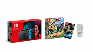 (中古品)Nintendo Switch 本体 (ニンテンドースイッチ) Joy-Con(L) ネオンブルー/(R) ネオンレッド+リングフィット アドベンチャー