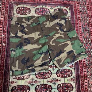  the US armed forces discharge goods wood Land duck camouflage shorts size XL military non lip 