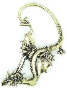 * one-side ear for Dragon dragon earrings earcuff fake * jewelry clip earrings men's accessory gold z2