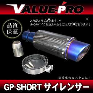 ブルーステン＋カーボン GPサイレンサー ショート 差込口50.8mm/50.8パイ汎用 グラストラッカー ST250 250SB ボルティスカイウェイブ