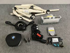H24年 BMW F20 1シリーズ 116i 純正 エアバックカバー SRSセット シートベルトキャッチ コンピュータ インフレーター欠品