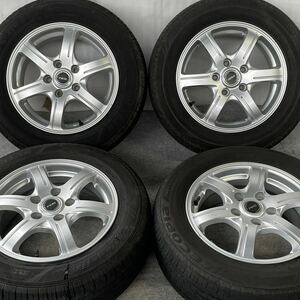 バリ溝。BRIDGESTONE FEID 15×6J＋45 PCD114.3/5H B.ECOPIA/GOODYEAR 195/65R15ラジアル4本。カムリ ノア ヴォクシーオデッセイ セレナ等